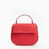 Red Smooth Leather Cleo Bag
