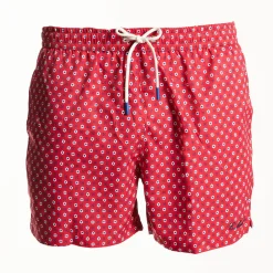 Red Swim Shorts- Large Patterns