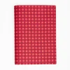 Red Vertical Wallet In Silk And Leather
