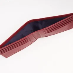 Ruby Red Hammered Horizontal Leather Wallet
