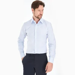 Slim Double Line Cotton Classic Shirt