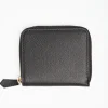 Small Black Hammered Leather Wallet