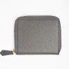 Small Grey Hammered Leather Wallet