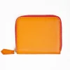 Small Orange Hammered Leather Wallet