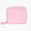 Small Pink Hammered Leather Wallet