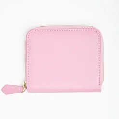 Small Pink Hammered Leather Wallet