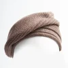 Striped Basque In Dark Brown Cashmere