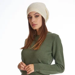 Striped Basque In White Cashmere