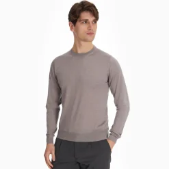 Taupe Coulor Cashmere And Silk Sweater