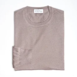 Taupe Coulor Cashmere And Silk Sweater