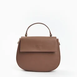 Taupe Smooth Leather Cleo Bag