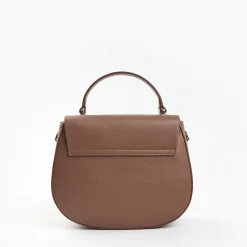 Taupe Smooth Leather Cleo Bag