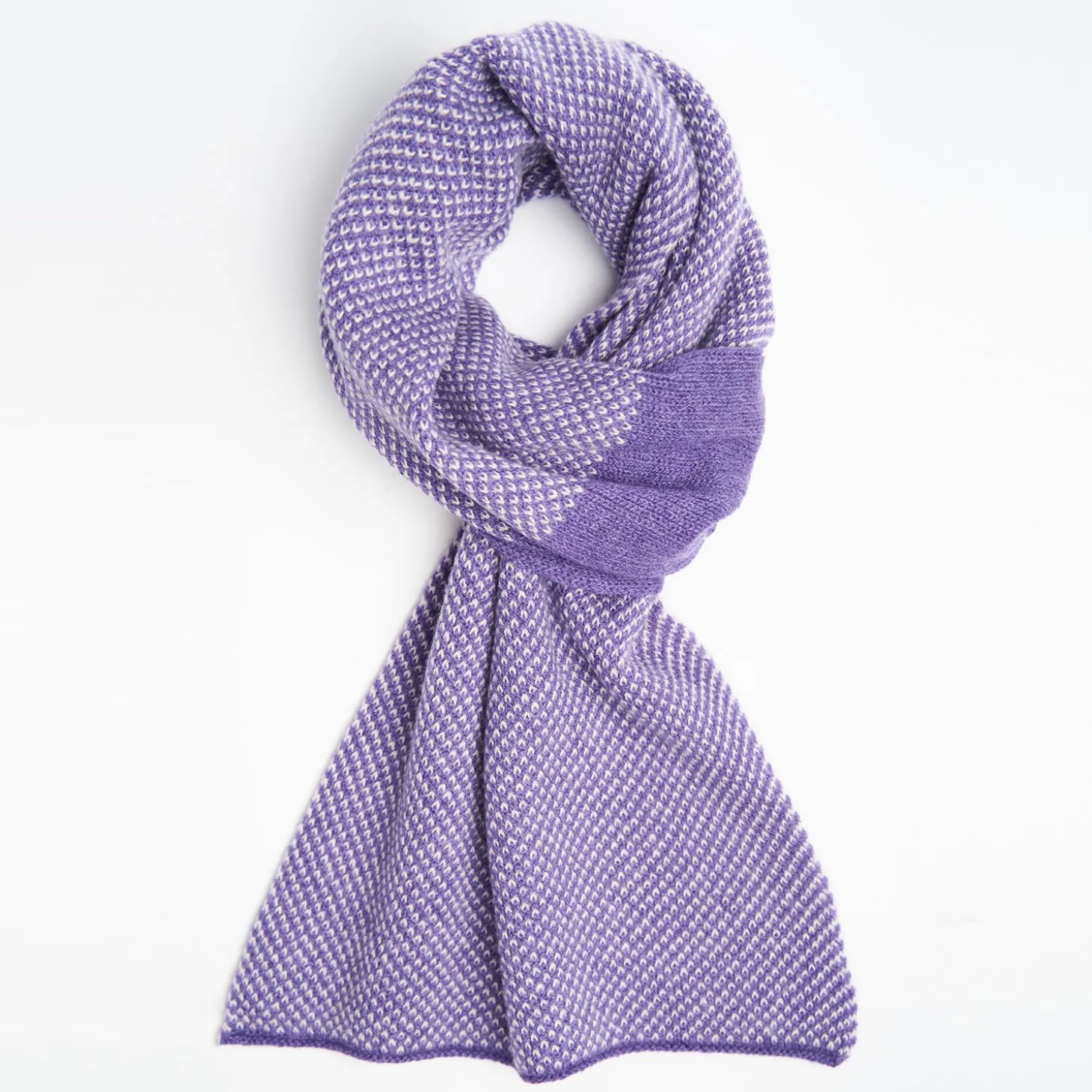 Violet And Beige Cashmere Neck Warmer