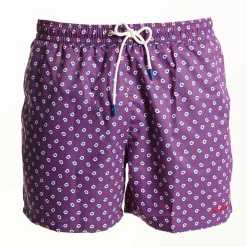 Violet Swim Shorts- Paisley Pattern