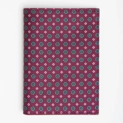 Violet Vertical Wallet In Silk And Leather