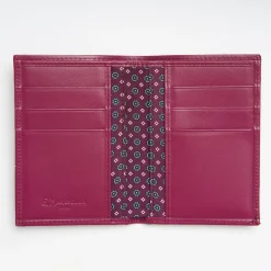 Violet Vertical Wallet In Silk And Leather