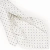 White 9 Fold Sartorial Silk Tie Small Flower Pattern