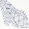 White 5 Fold Sartorial Silk Tie - Small Flower Pattern