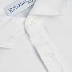 White Jersey Short Sleeve Polo Shirt