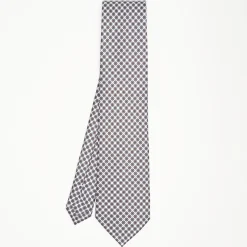 White Sartorial Classic Silk Tie Small Flower Pattern