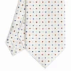White Sartorial Classic Silk Tie - Small Flower Pattern