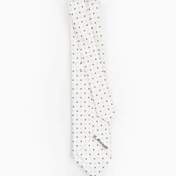 White Sartorial Classic Silk Tie - Small Flower Designs
