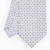 White Sartorial Classic Silk Tie - Small Flower Designs