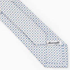 White Sartorial Classic Silk Tie - Small Flower Designs