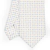 White Sartorial 7 Cm Silk Tie - Small Flower Pattern