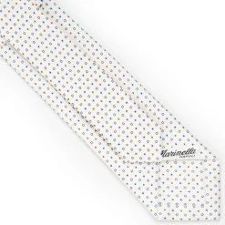 White Sartorial 7 Cm Silk Tie - Small Flower Pattern