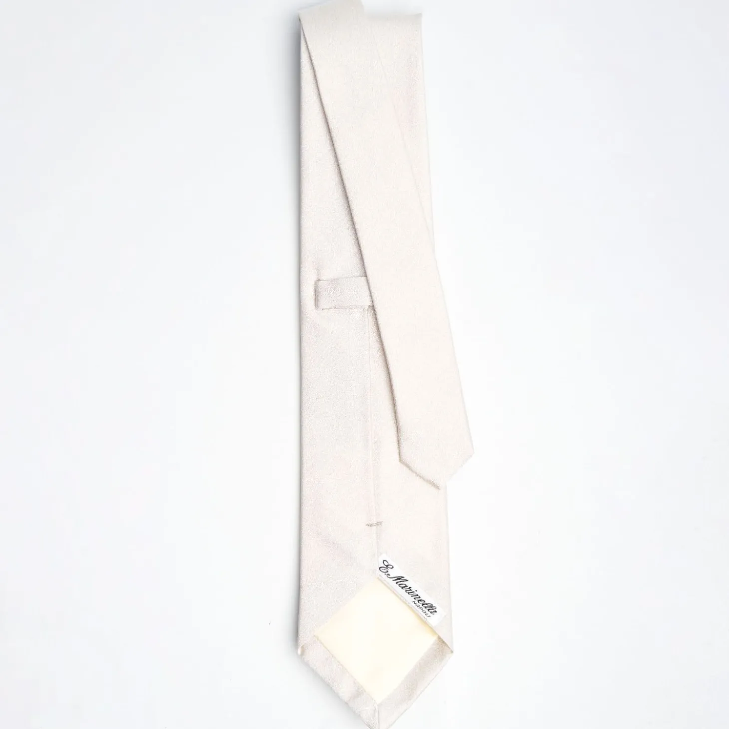 White Sartorial Jacquard Silk Tie - Solid Colours