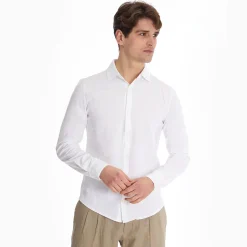 White Shirt In Jersey