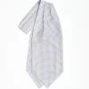 White Silk Ascot Tie - Small Flower Designs