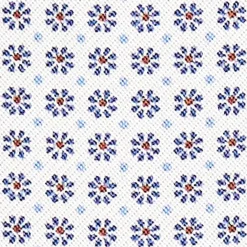 White Silk Ascot Tie - Small Flower Designs