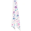 White Silk Twilly World Of Archivio Flowers 1961