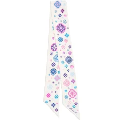 White Silk Twilly World Of Archivio Flowers 1961
