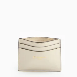 White Small Credit Card Holder In Soft Leather