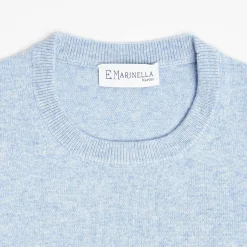 Wool And Cashmere Crewneck Sweater - Light Blue