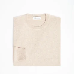 Wool And Cashmere Crewneck Sweater - Beige