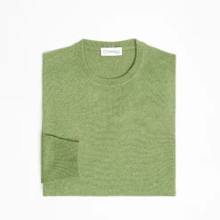 Wool And Cashmere Crewneck Sweater - Light Green