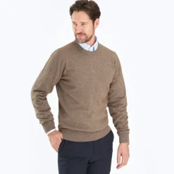 Wool And Cashmere Crewneck Sweater - Taupe Colour