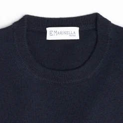 Wool And Cashmere Crewneck Sweater - Night Blue