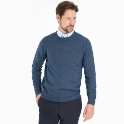 Wool And Cashmere Crewneck Sweater - Blue