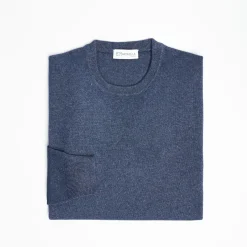 Wool And Cashmere Crewneck Sweater - Blue