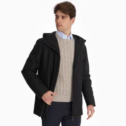 Wool And Cashmere Hooded Coat