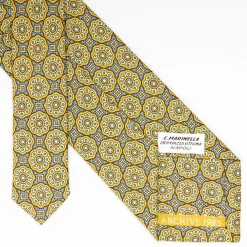 Yellow Archivio Collection Silk Tie 1985-05