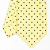 Yellow Extra Long Sartorial Silk Tie Small Flower Pattern