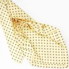Yellow 9 Fold Sartorial Silk Tie Small Flower Pattern