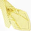 Yellow 9 Fold Sartorial Silk Tie Small Flower Pattern