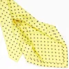 Yellow 5 Fold Sartorial Silk Tie - Small Flower Pattern